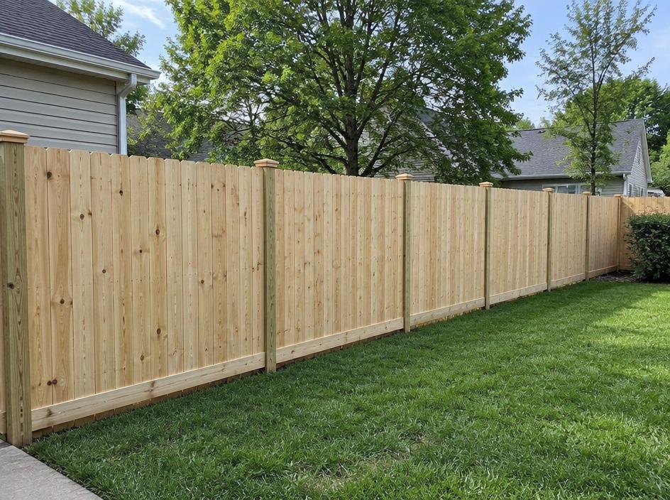 Finished privacy fence replacement